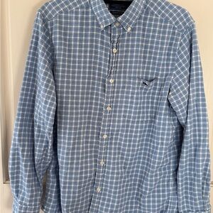 Vineyard Vines Light Blue Plaid Men's Shirt